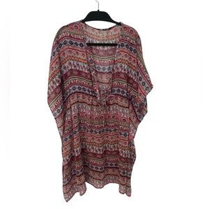 Into the Bleu Pink Paisley Coverup, Size Small